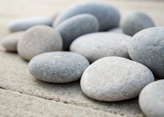Smooth Gray Pebbles Minimalist Texture Background