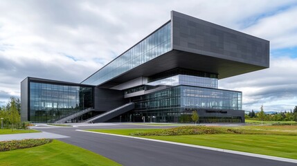 Obraz premium Modern Geometric Office Building