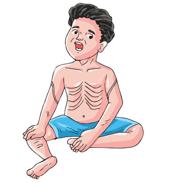  Science of hand drawn vector marasmus disease clipart.

