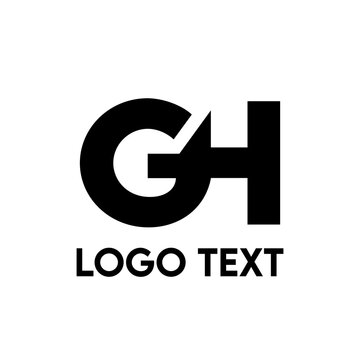 initial logo letter black colour