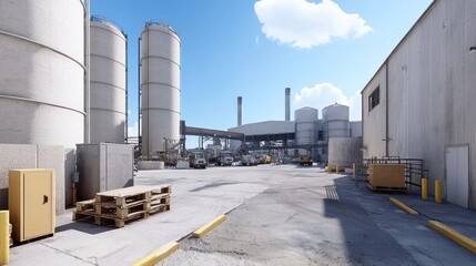 Obraz premium Industrial Plant Exterior