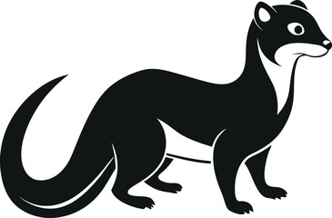 weasel silhouette vector animal silhouette weasel