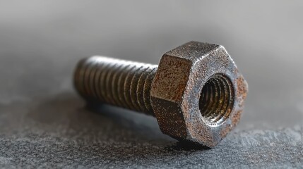 Industrial bolt installation process workshop photography metal environment close-up view engineering concept