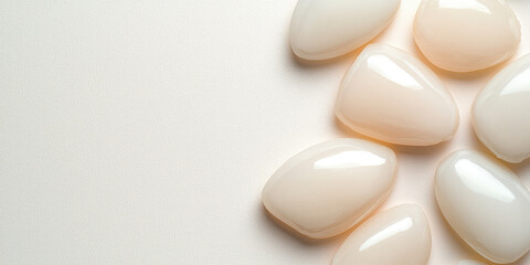 Teeth whitening sample colours, Shade Guide, white crown teeth close up with shade guide bleach color, dental care and stomatology, dentistry 