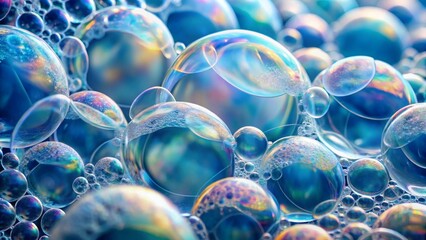 Abstract Soap Bubbles Macro Photography
