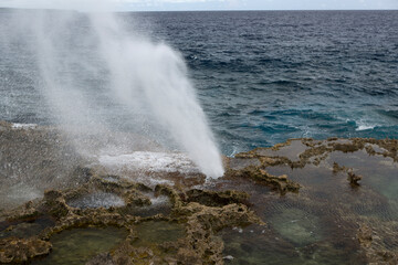 Saipan Island Siphon on a Cloudy Summer Day