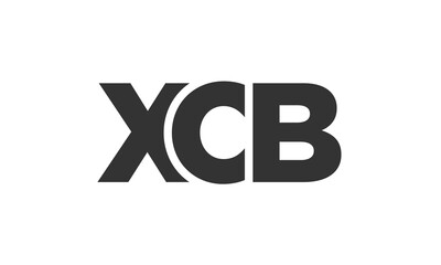 XCB logo design template with strong and modern bold text. Initial based vector logotype featuring simple and minimal typography. Trendy company identity.