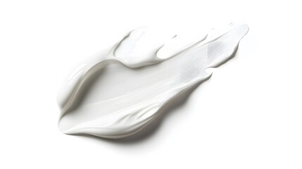 Swirl of white cream or paint, elegant texture.