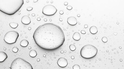 Water droplets on a smooth surface, abstract background for design