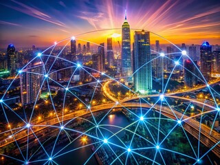 Fototapeta premium Strategic Project Management: Global Network & Business Growth