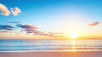 Fototapeta premium Peaceful Sunset Beach Scene