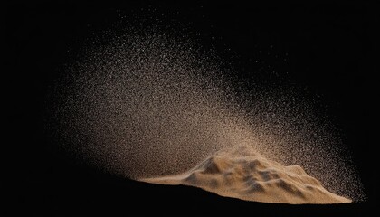 Stunning 3D Visualization of Desert Textures A Closer Look at Grains and Dust particles on a Transparent Canvas, Highlighting the Beauty and Simplicity in Natures Finest Details.