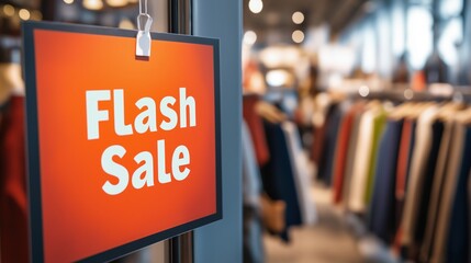 Eye-Catching Flash Sale Sign in Store