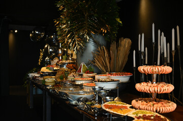 christmas ,table setting with decorations,christmas cookies and candle, table setting for a dinner,...