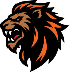 Fierce Lion Mascot Logo Icons – Powerful and Aggressive Vector Illustration