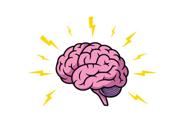 Cartoon Brain Genius Intelligence and Creativity in a Cute Design vector