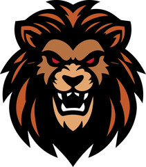 Fierce Lion Mascot Logo Icons – Powerful and Aggressive Vector Illustration