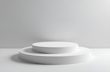 Premium Podium Product Presentation Mockup. Selective focus