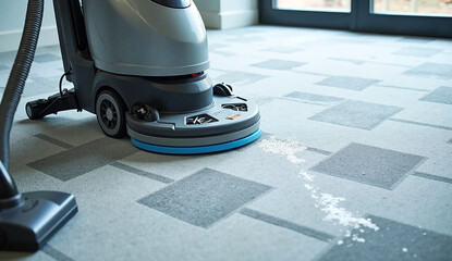 Fototapeta premium floor care with machine