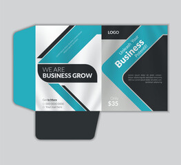 Corporate presentation folder and presentation file folder design