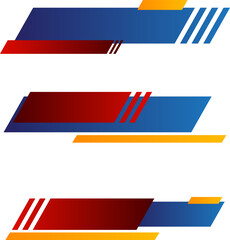 Banners for broadcasting with blank space to insert text against transparent background. Set of news bars with copy space. Television templates. Concept of social media, information.