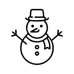Editable Snowman and Winter Xmas Icons in SVG