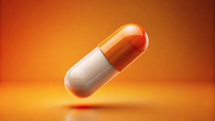 Orange and White Capsule