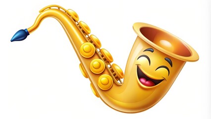 Happy Saxophone Cartoon