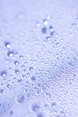 Gentle blue bubble close up abstract background