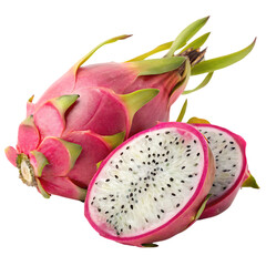 Dragon fruit isolated on transparent background