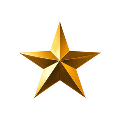 Fototapeta premium Golden Star Isolated on transparent background generative Ai.