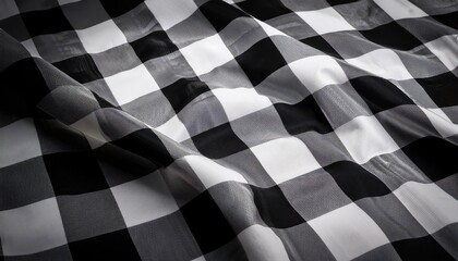 Timeless Elegance Unveiled A Striking Black White Checkered Blanket with Classic White Squares, Evoking a Chic and Sophisticated Atmosphere, Perfect for Home Decor or Fashion Accessory.