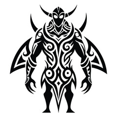 Fototapeta premium Tribal tattoo design silhouettes vector Design.