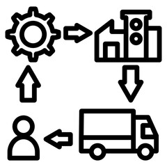 Supply Chain  Icon Element For Design