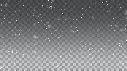Vector snow. Snow png. Snow on an isolated transparent background. 