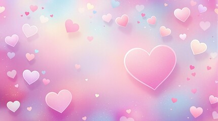 pastel background with hearts for Mother's Day, Valentine's Day, and Birthday
