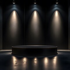 empty stage with spotlight