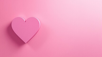 valentine heart on pink background