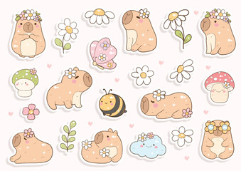Cute Capybara Sticker, Planner 
