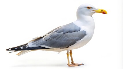 Seagull on White Background