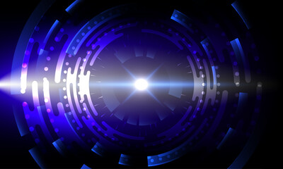 25012801 blue circle hitech concept