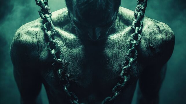 A man with chains on his chest.