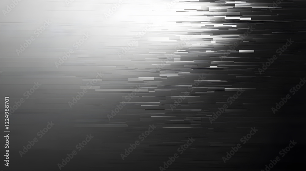 Wall mural black and white gradient background with digital pattern in futuristic concept.