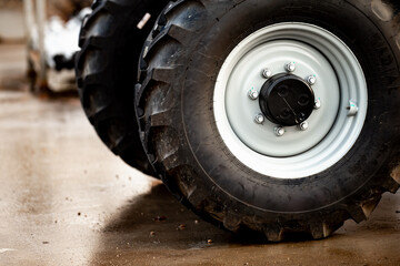 Big industrial terrain tires for tractor and off-road access of hard roads