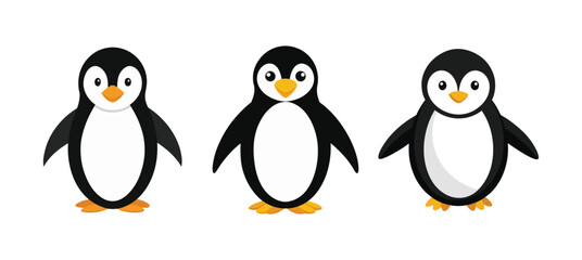 set of penguin vector, vector and illustration, vector style