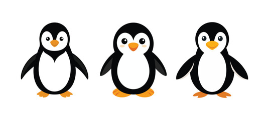 set of penguin vector, vector and illustration, vector style