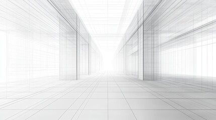 Abstract white lines background with smooth flowing patterns for design and art projects