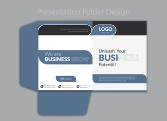 Corporate presentation and presentation file folder design template