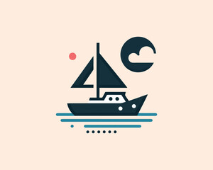 ship silhouette logo