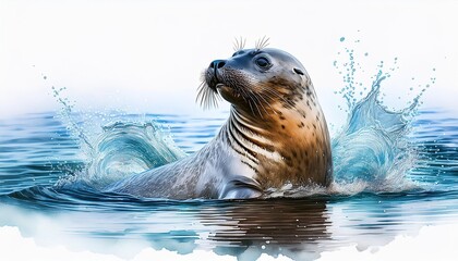 seal in the water